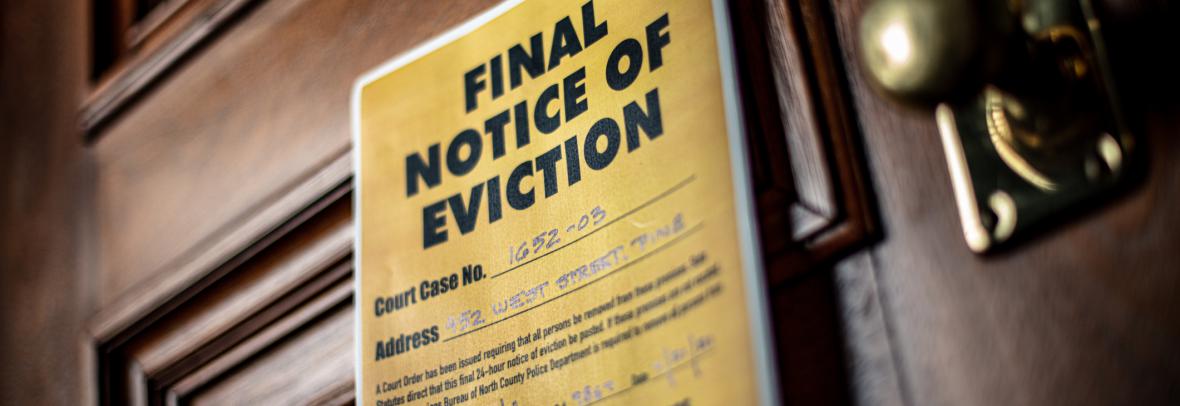 Eviction Notice on door