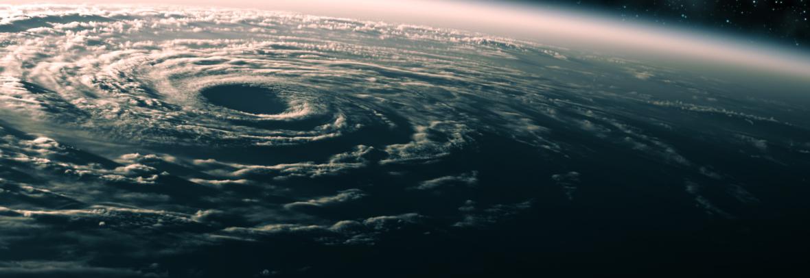 Satellite image of hurricane