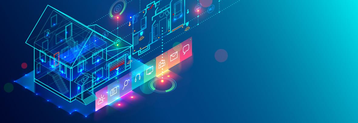 smart home 3D illustration image