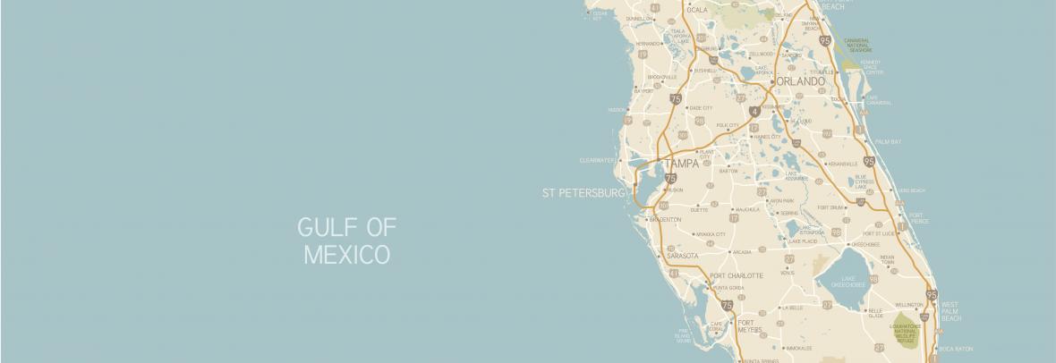 detailed map of Florida state