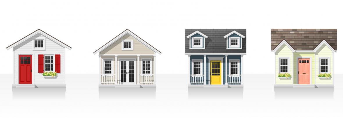illustration of houses