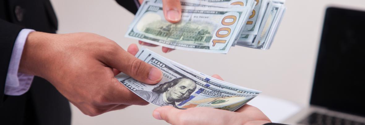 Money exchanging hands