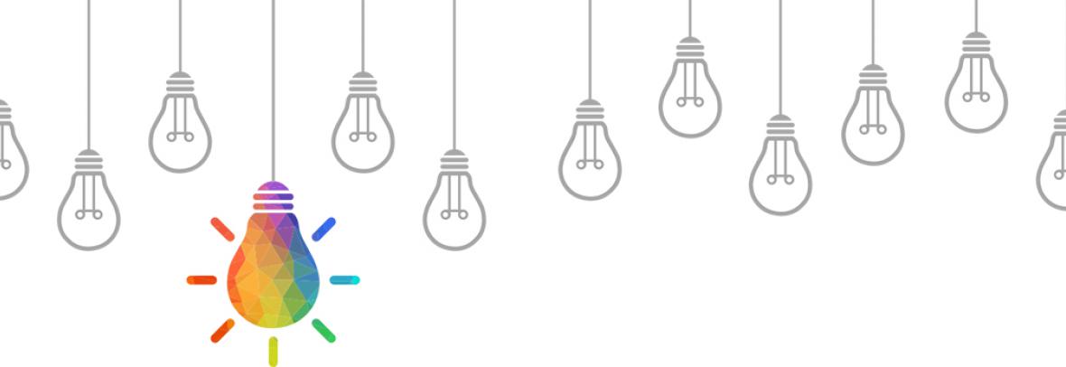Illustration of lightbulbs, idea concept