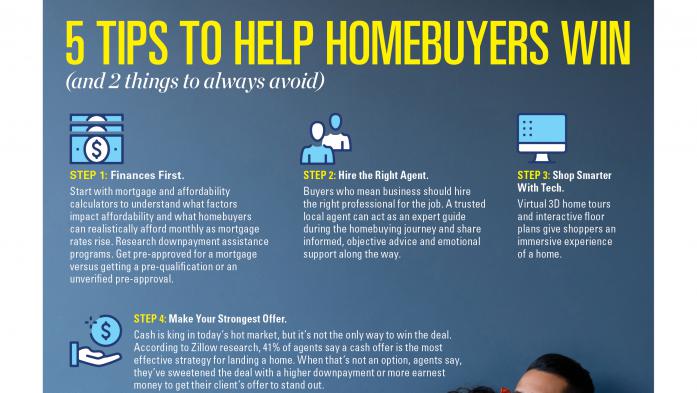 5 Tips to Help Homebuyers win infographic