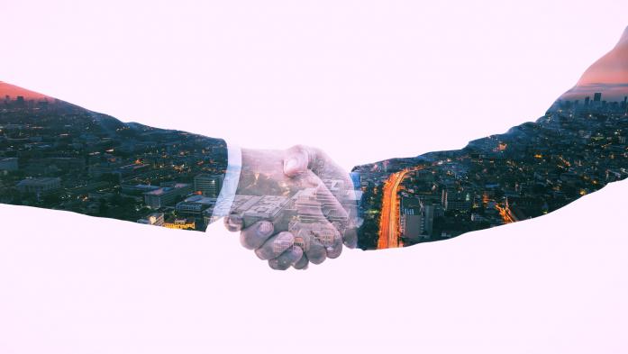 men shaking hands