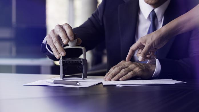 Notary stamping contracts