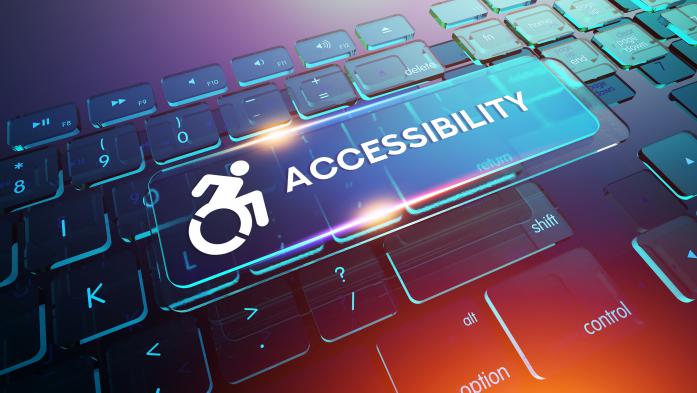 Graphic of a computer keyboard with a key for accessibility