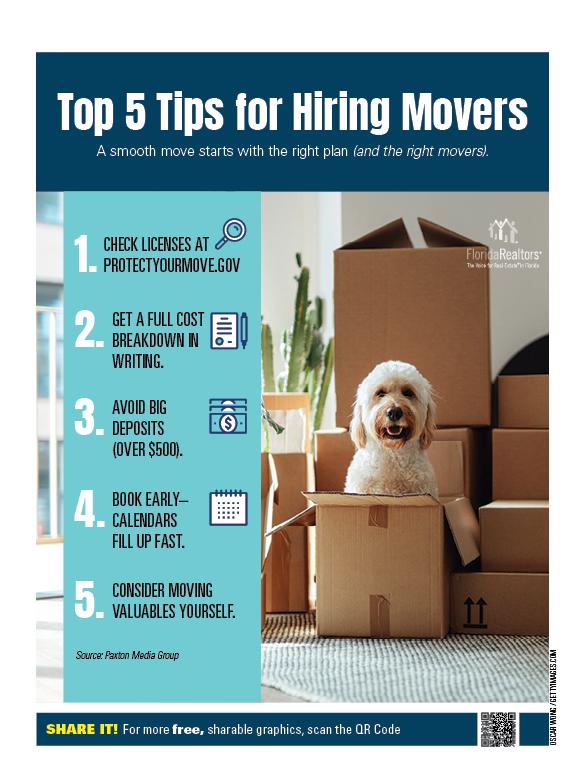Moving tips infographic