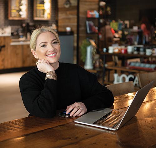 Photo of Anne-Marie Wurzel in a restaurant
