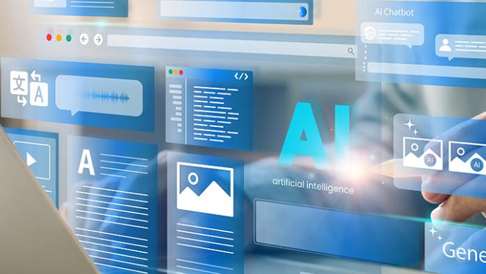 digital illustration of content coming from a computer