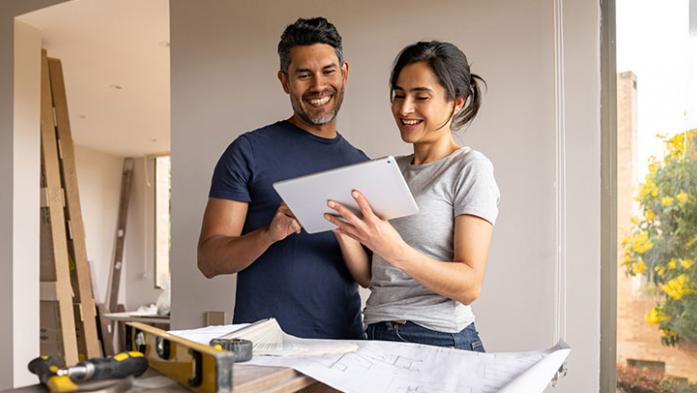 Couple remodeling their home